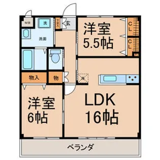 Stella梅森坂【103号室】の間取り