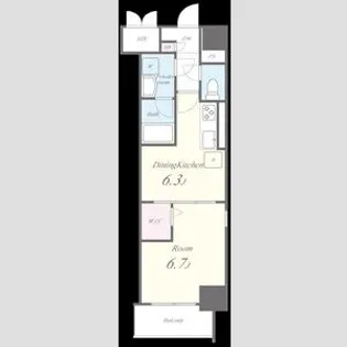 ルナ クレシエンテ【6階】の間取り