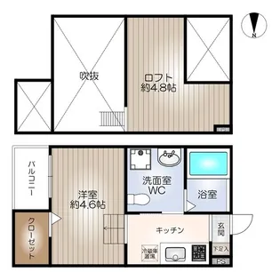 ウィーン・ベル【102号室】の間取り