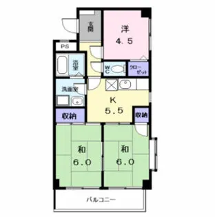 住苑アーク若宮【301号室】の間取り