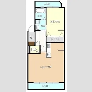浦里第二マンション【3階】の間取り