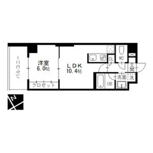 エルミタージュ新栄【0202号室】の間取り