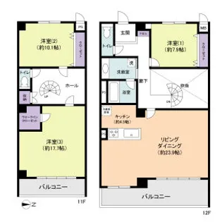BPRレジデンス金山【12階】の間取り