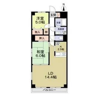 トレンディ-イマI【201号室】の間取り