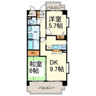 エクセレントみずの【9階】の間取り