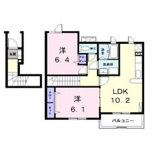 トロワ ブリランⅠ【2階】の間取り