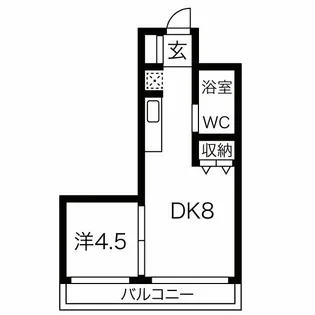 プチメゾン金山【401号室】の間取り