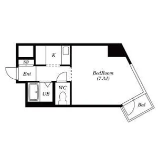 レ・ミュウゼ花の木【406号室】の間取り