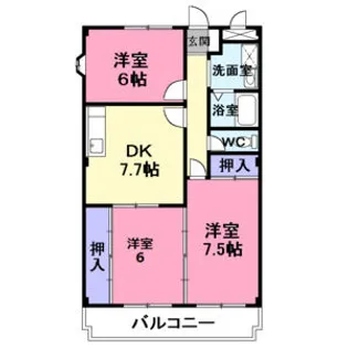 パレスエントピア【2階】の間取り