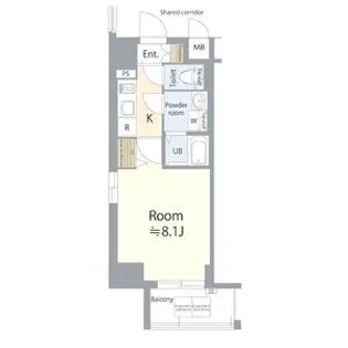 エスリード名古屋東別院【8階】の間取り