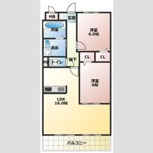 レジデンス光和Ⅱ【5階】の間取り