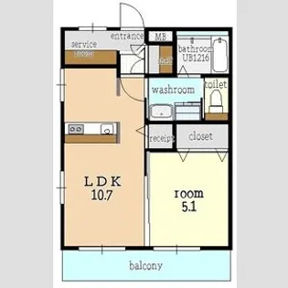 レジデンス八竜【2階】の間取り