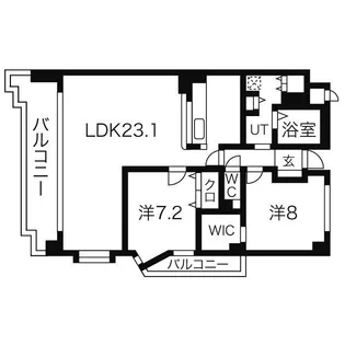 アイユー八事【1階】の間取り