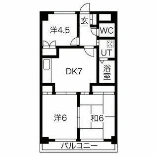 グローバル露橋【605号室】の間取り