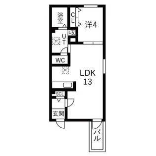 DEVELD荒子【202号室】の間取り