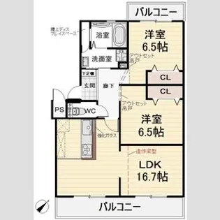 サンシャインイトウ【00402号室】の間取り