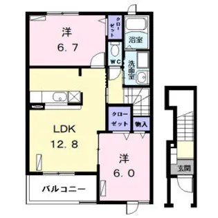 パークあおなみⅡ【2階】の間取り