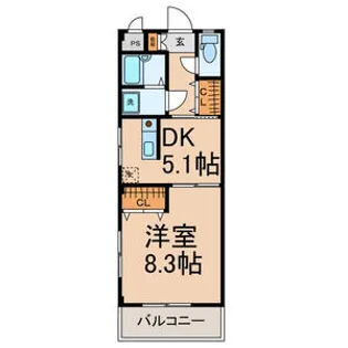 オータム・ライト5【3階】の間取り