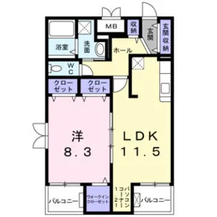 グランデージアイ【4階】の間取り