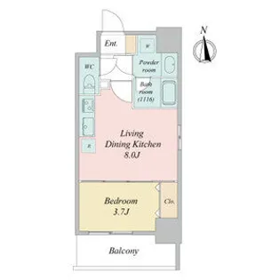 グランドゥール名駅西(旧ルネフラッツ名駅西)【0604号室】の間取り