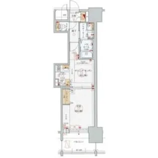 エステムプラザ名古屋駅前プライムタワー【7階】の間取り