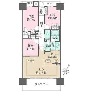 ザ・パークハウス大曽根レジデンス【9階】の間取り