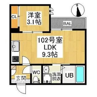 グランティック和【1階】の間取り