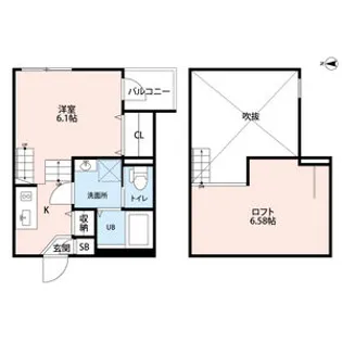 サクラテラス堀田【102号室】の間取り
