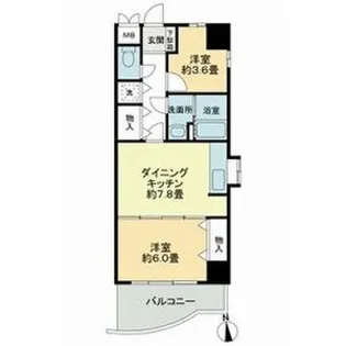 グリーンハイツ新道【7階】の間取り
