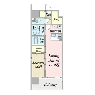 プレイズシード車道スクエア【801号室】の間取り