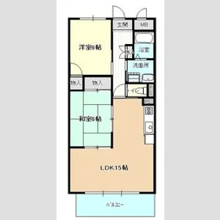 ドミール栄【4階】の間取り