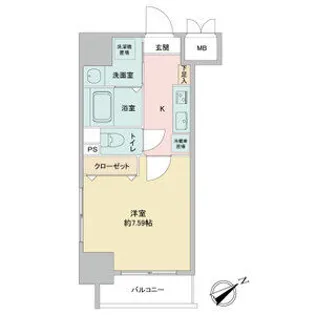 アプリーレ千代田【0906号室】の間取り