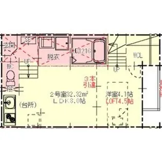 ハーモニーテラス愛知町Ⅳ【1階】の間取り