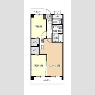 ベルデュール【00301号室】の間取り