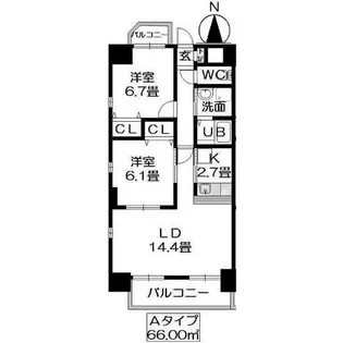 グランリーオ【601号室】の間取り