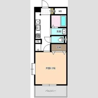 ベイシティ桔梗Ⅴ【3階】の間取り