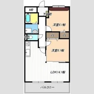 ディアコート【3階】の間取り