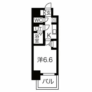 メイクス名駅南Ⅱ【14階】の間取り