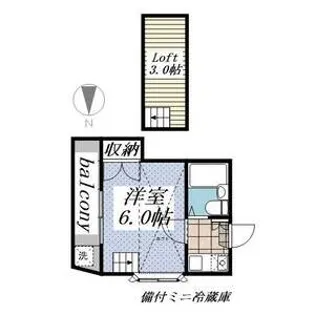 さくらハイツ六番町【0201号室】の間取り