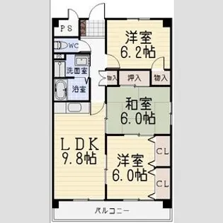 メゾンウィング【1階】の間取り