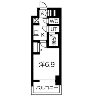メイクスアート太閤通【4階】の間取り