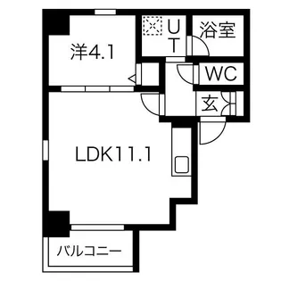 ベルルージュ名駅西【4階】の間取り