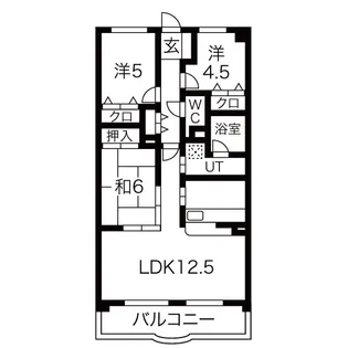 クレストヒルズ東山【4階】の間取り