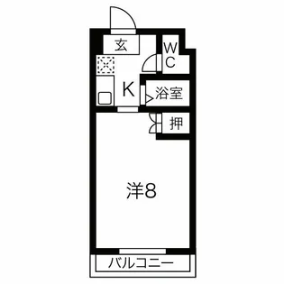 グリーンハイツ畑江【403号室】の間取り