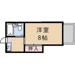 一つ山ハイツ【202号室】の間取り
