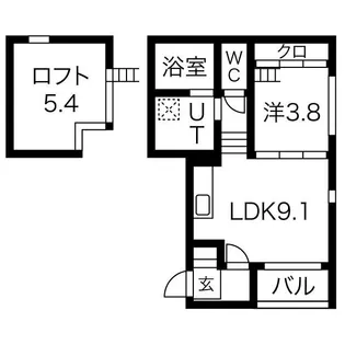 Sun MarieⅡ【201号室】の間取り