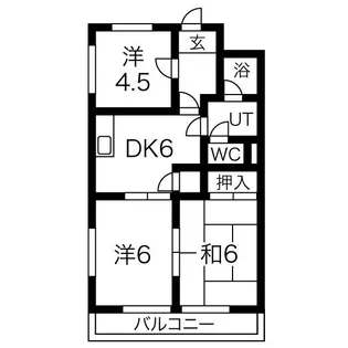 スカイハイム【1階】の間取り