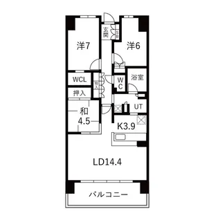 ザ・パークハウス相生山【314号室】の間取り