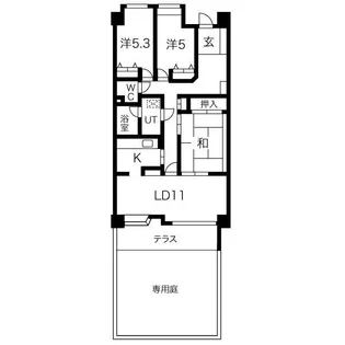 エクセレンス志賀本通【1階】の間取り
