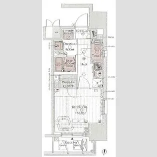 エステムプラザ名古屋丸の内 801号室【801号室】の間取り